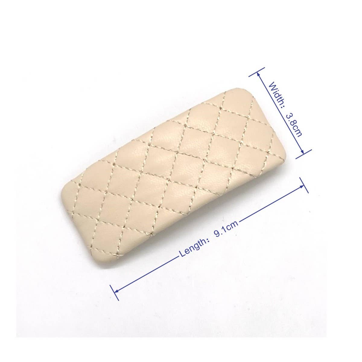 French Vintage Quilted Embroidered Hair Clip_Cwaha6353
