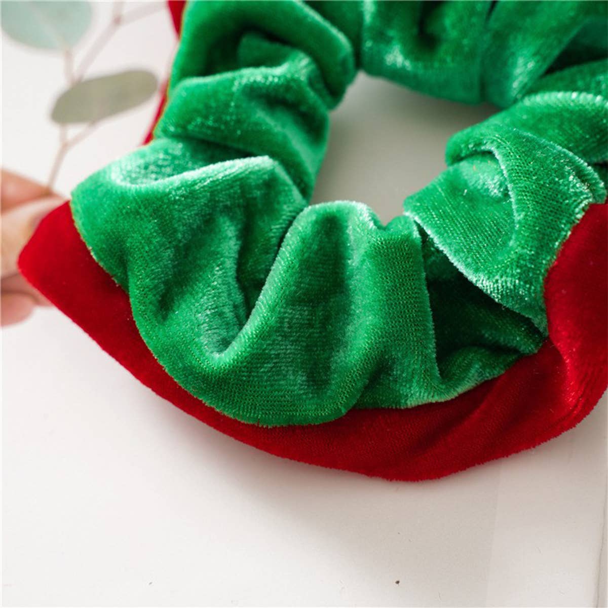 8Pcs Xmas Plush Hair Scrunchies Jingle Bells_Cwaha07590