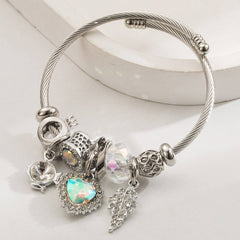 FASHION BEADED BRACELET WITH HEART AND CHERRY_CWMM8610