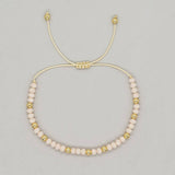 CRYSTAL GOLD BEADED HAND WOVEN BRACELET_CWMM3871