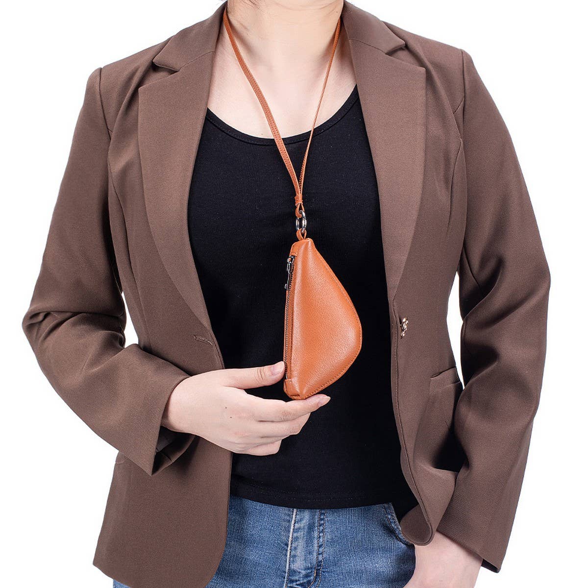 PORTABLE LEATHER WRIST NECK WALLET STYLISH_CUAB00382