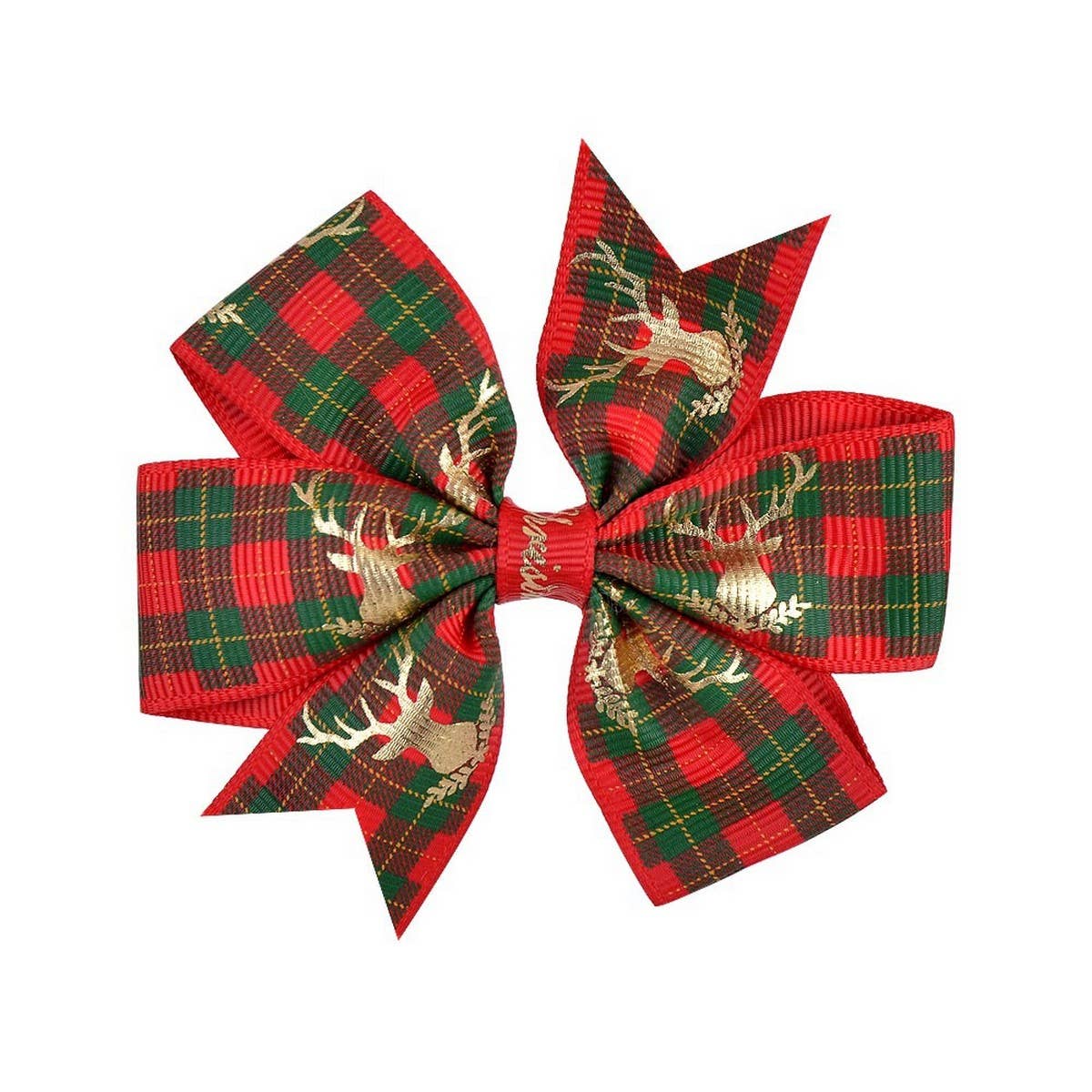 CUTE CHRISTMAS KIDS GROSGRAIN SIX EAR BOW CLIP_CWAHA6689
