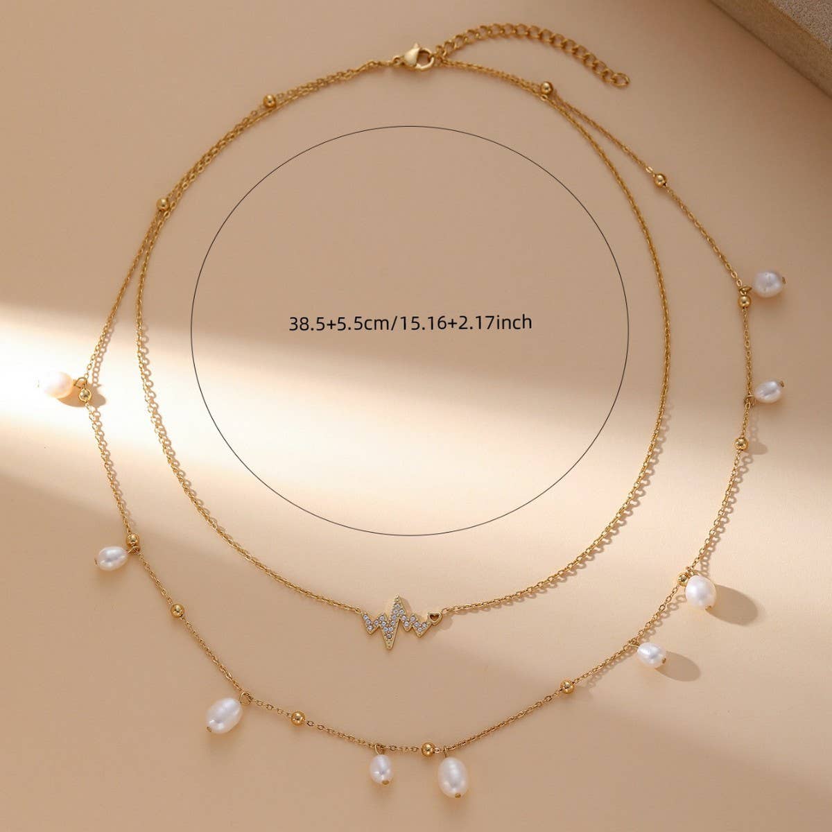 FRESHWATER PEARL NECKLACE 18K GOLD PLATED NECKLACE_CWMM3637