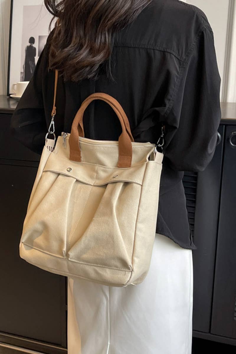 Wrinkled Pocket Large Canvas Messenger Bag_Cuab0100