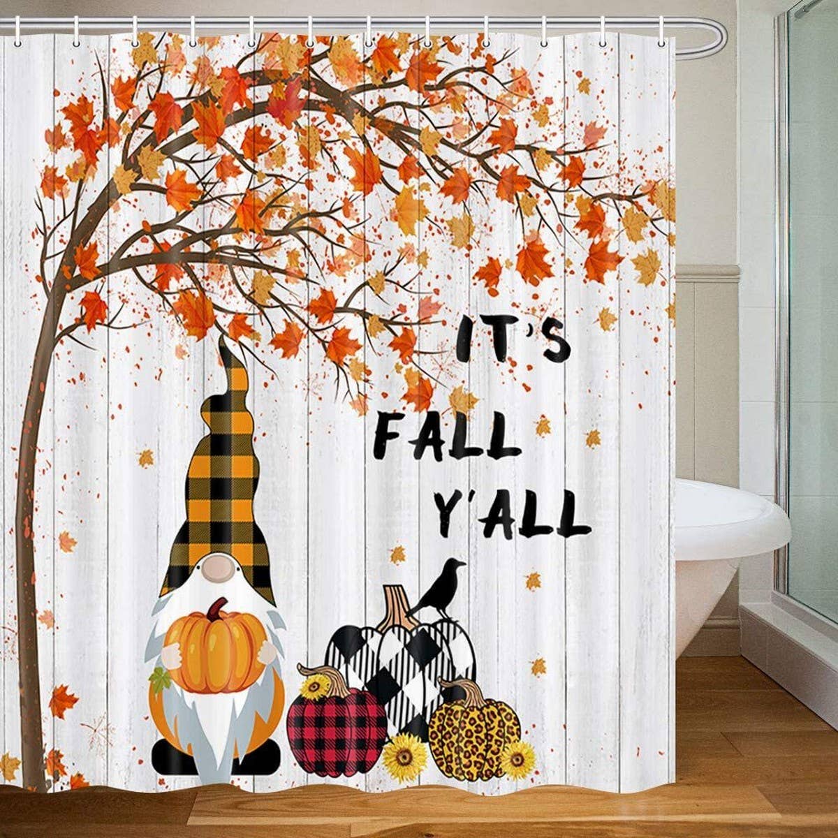 HARVEST PUMPKIN SERIES SHOWER CURTAIN_CWMM1802