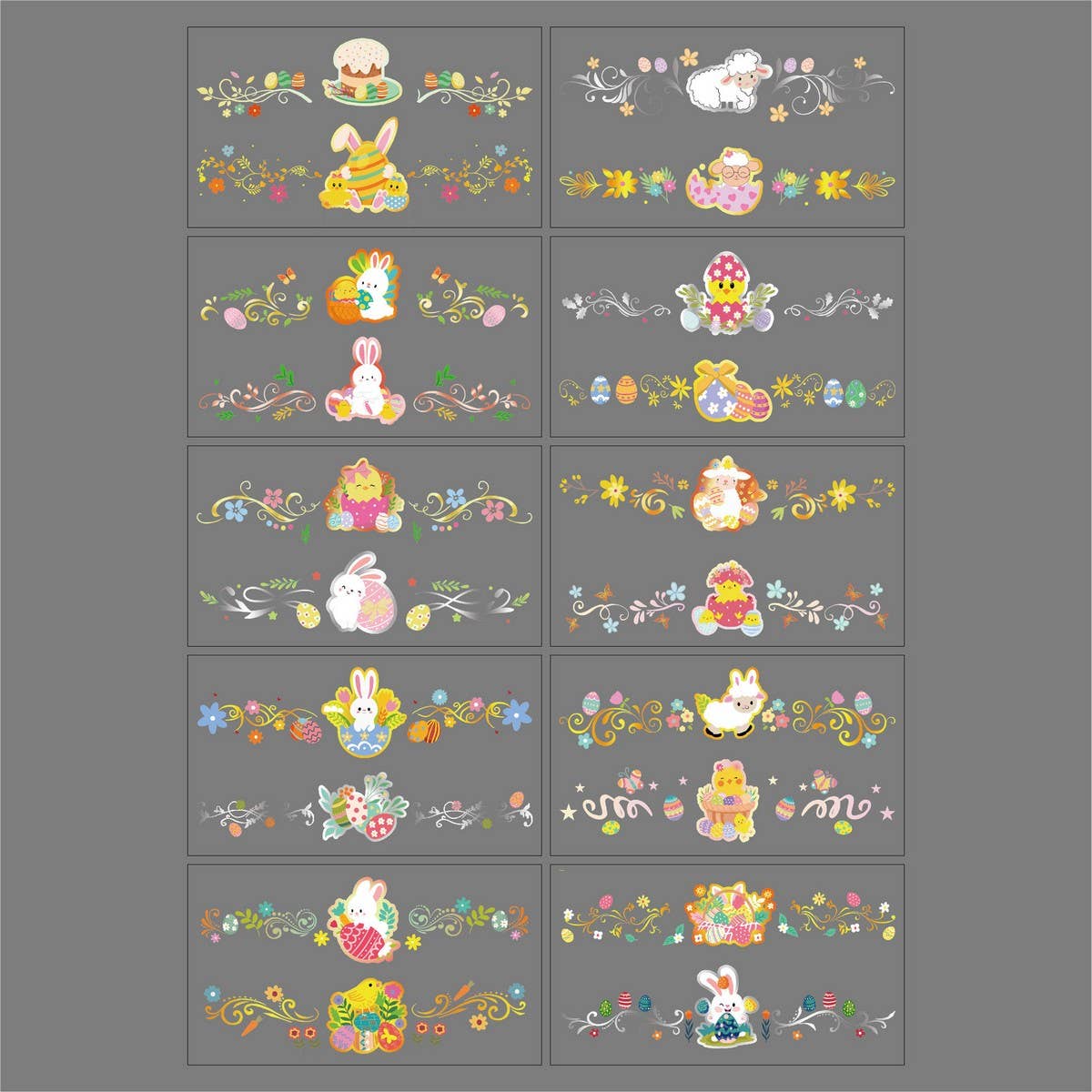 EASTER TATTOOS FOR KIDS BUNNY EGG STICKERS_CWMM8240