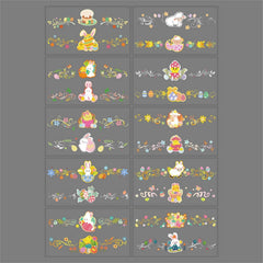 EASTER TATTOOS FOR KIDS BUNNY EGG STICKERS_CWMM8240