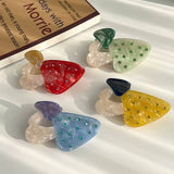 CUTE COLORFUL MUSHROOM ACETATE HAIR CLAW_CWAHA5891