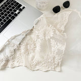 LACE SUN PROTECTION TRIANGLE BANDANA HEADSCARF_CWASC0838