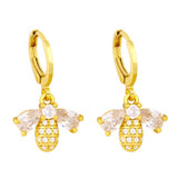 CUTE LITTLE BEE ZIRCON EARRINGS_CWAJE1014