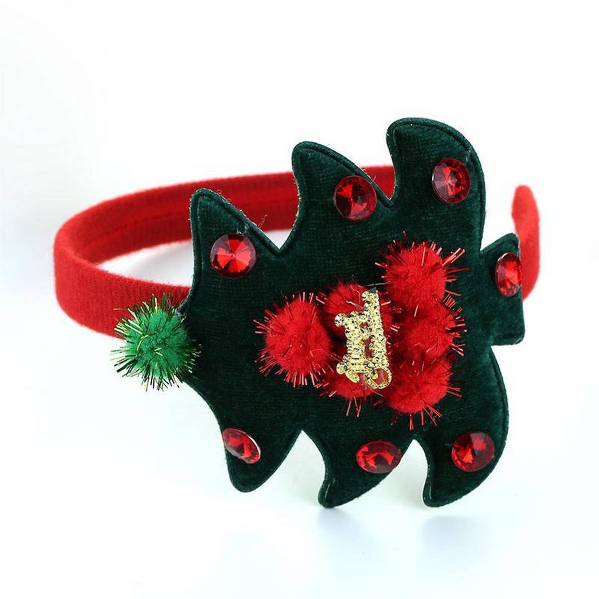 CHRISTMAS TREE PLUSH HEADBAND CUTE HAIR ACCESSORY_CWAHA5661