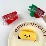 CREAMY STRAWBERRY ACETATE CLAW SWEET HAIR CLIP_CWAHA5899