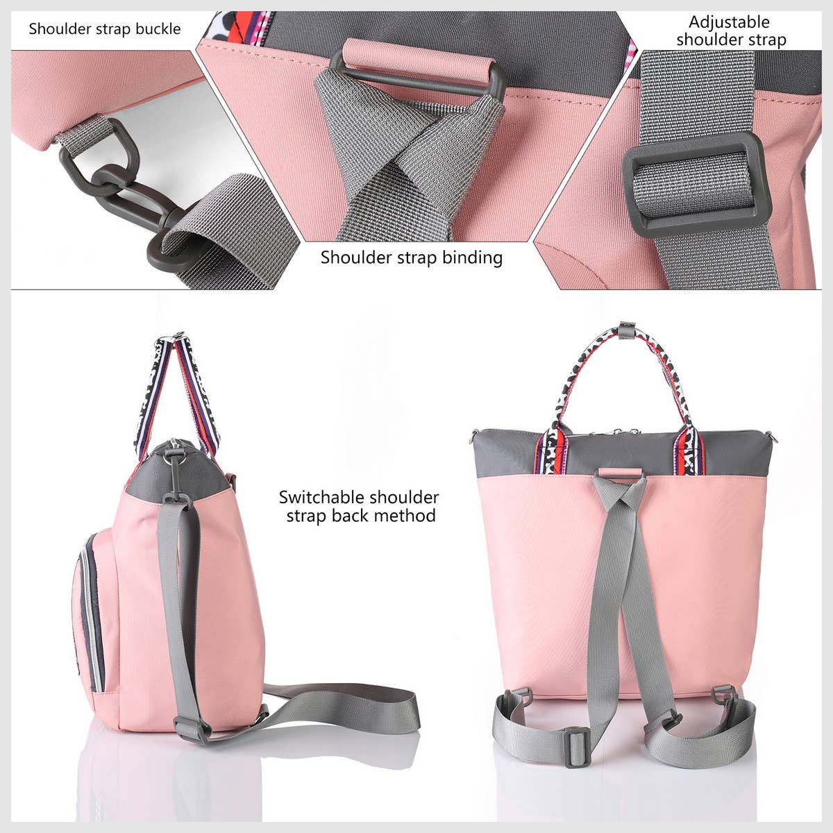 MOTHER AND BABY BAG LIGHTWEIGHT SHOULDER HANDBAG_CWAB2238