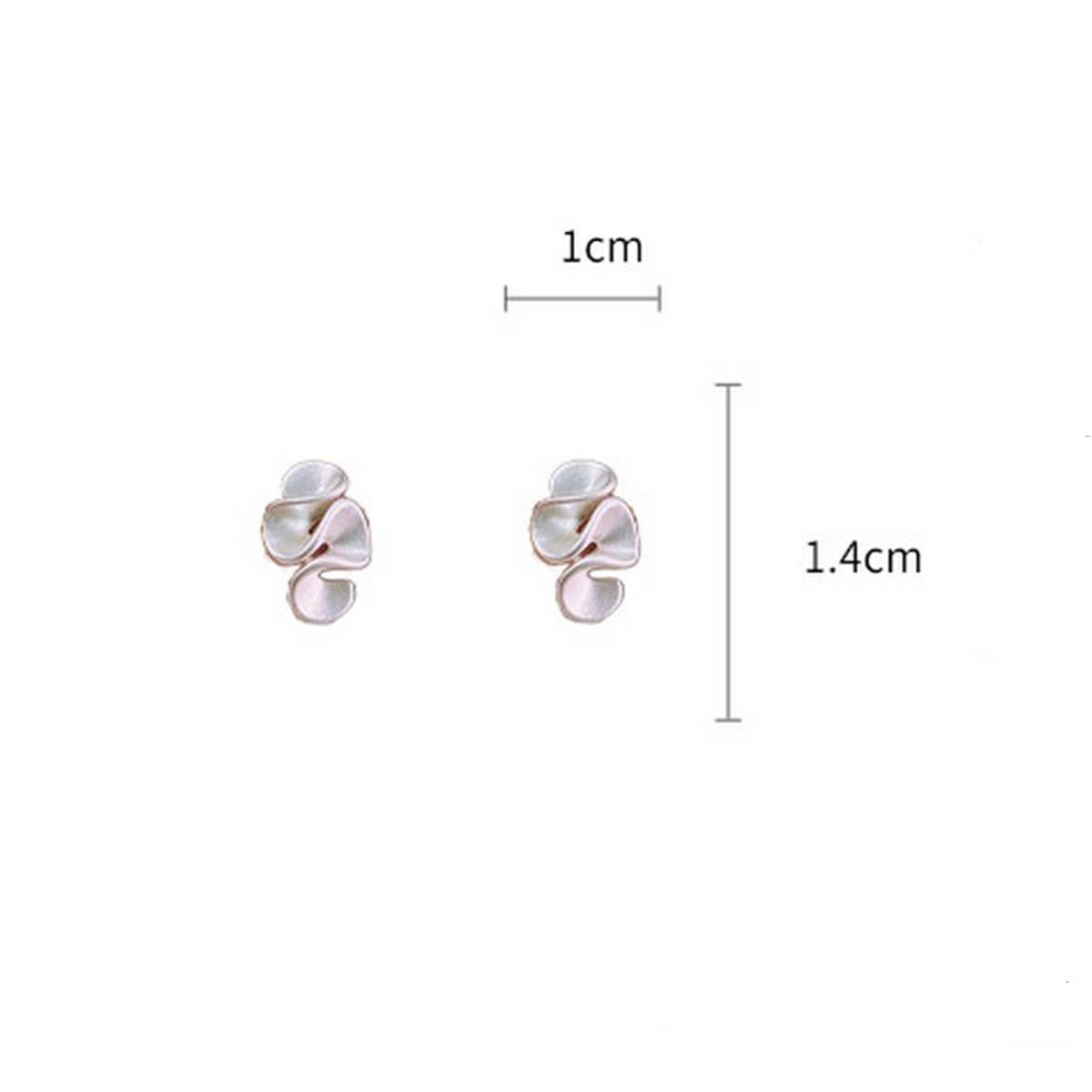 Small Fresh Ruffled Pleated High-End Earrings_Cwaje2353