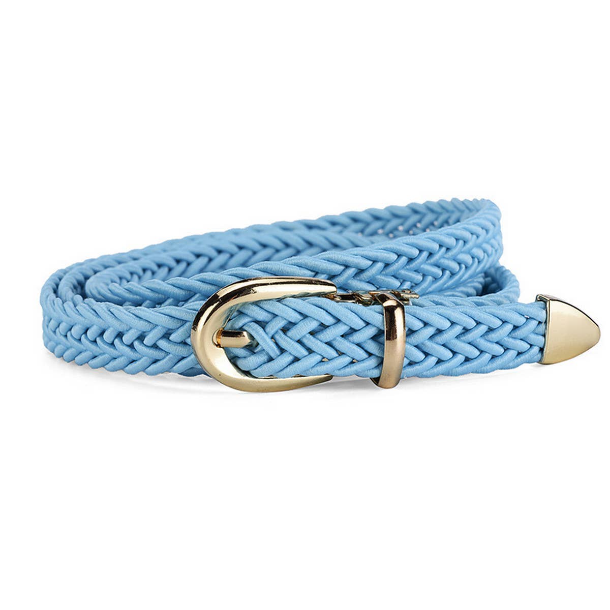 Women Braided Pin Buckle Detachable Belt_Cwabe0361