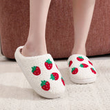 Warm Winter Strawberry Soft-Soled Cotton Slippers_Cwmm3057