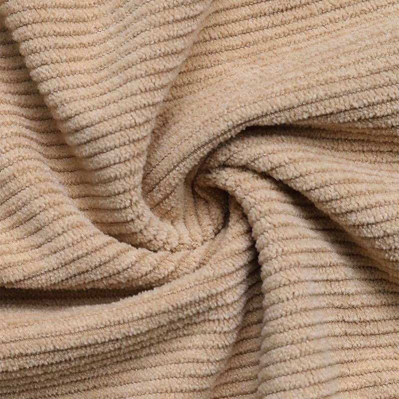 Solid-Color Casual Corduroy Strappy Dress