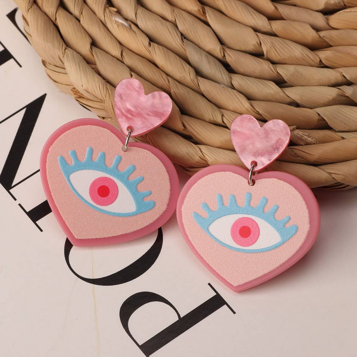 SWEET GIRL COLORFUL FLOWER ACRYLIC EARRINGS_CWAJE3993