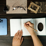 GREEN RETRO ROSE THICK NOTEBOOK_CWMM1861