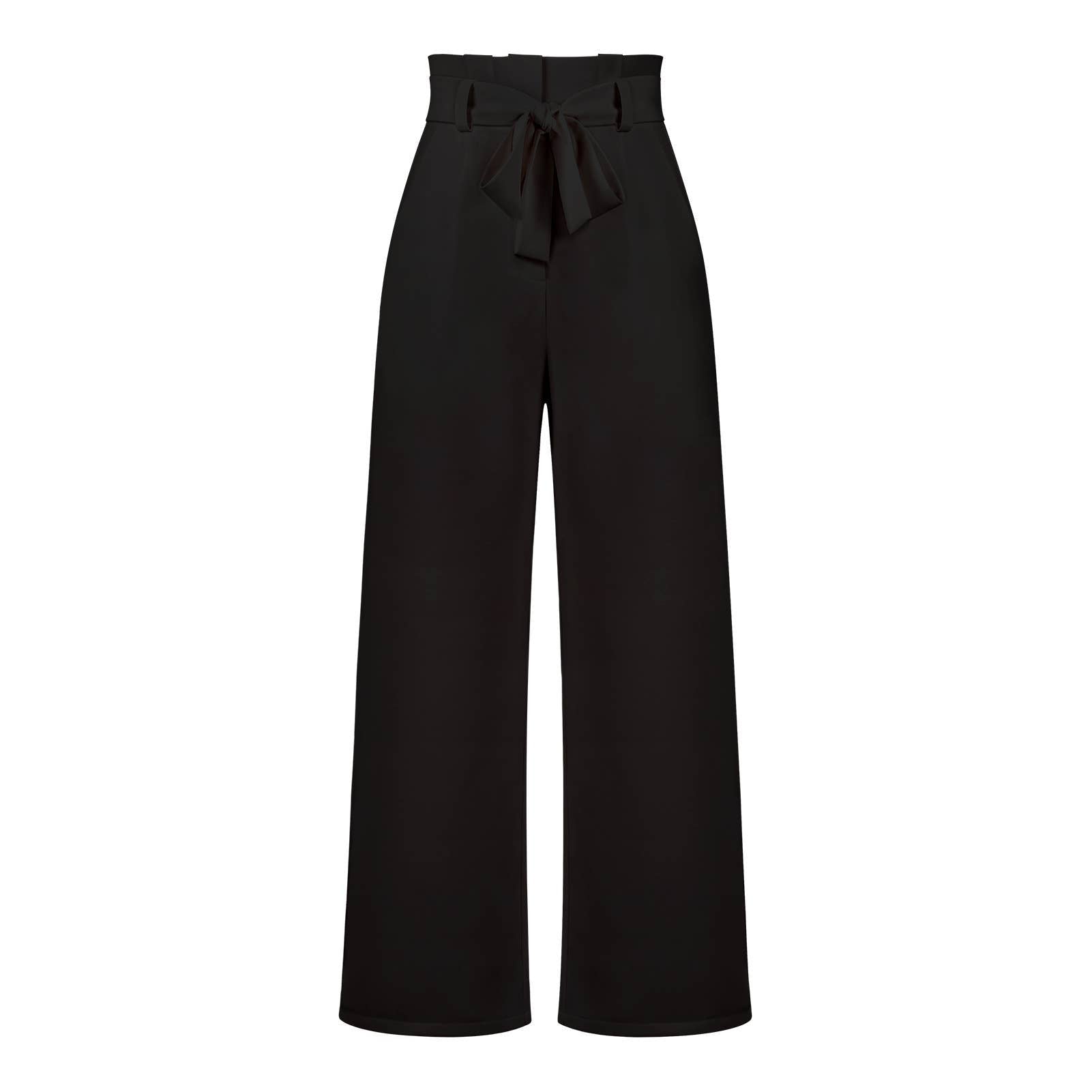 Women Tied Waist Wide Leg Office Work Pants
