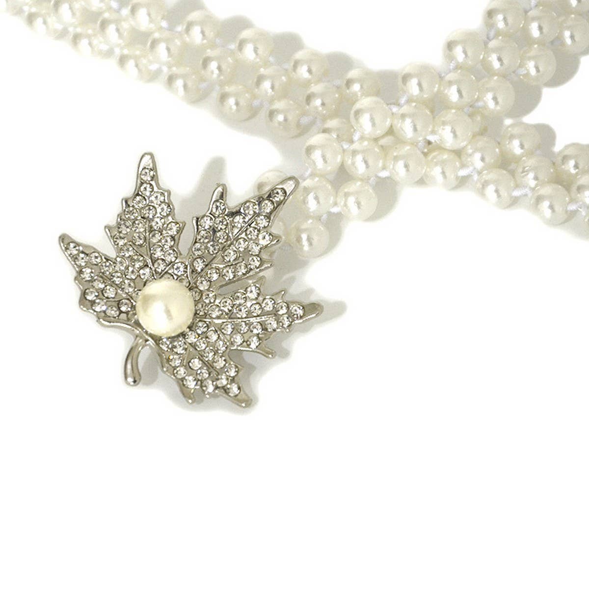 NEW WOMENS ELASTIC PEARL WAIST CHAIN_CWABE0514