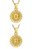 ROUND ALPHABET INITIAL PENDANT NECKLACE_CWAJE107