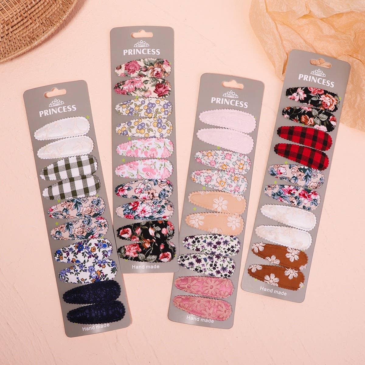 FLORAL EMBROIDERED BB CLIP SET FRESH CUTE_CWAHA6703