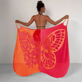 MULTI WAY BEACH DRESS COLOR BLOCK PRINT COVER UP_CWBLS0462