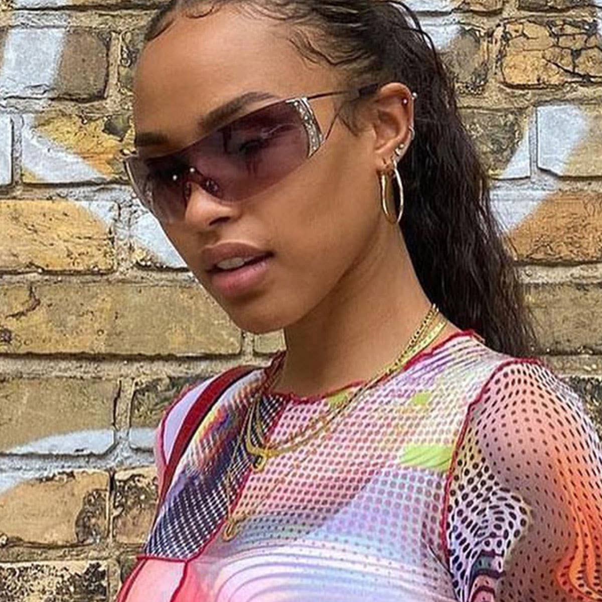 FRAMELESS Y2K TECH SENSE FASHION SPORTS SUNGLASSES_CWASG0141