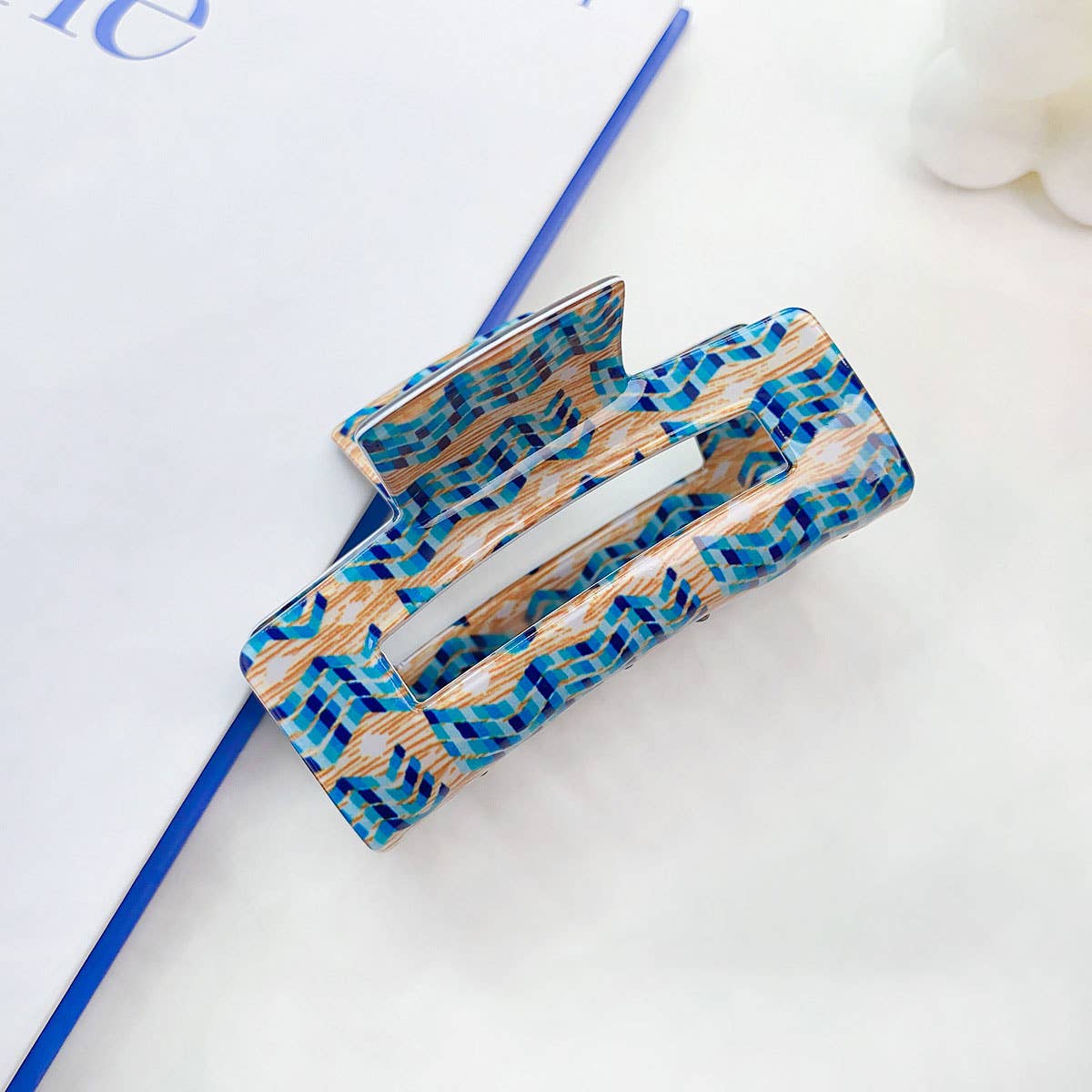 SPRING TROPICAL FLORAL HAIR CLAW HOLLOW DESIGN_CWAHA0401