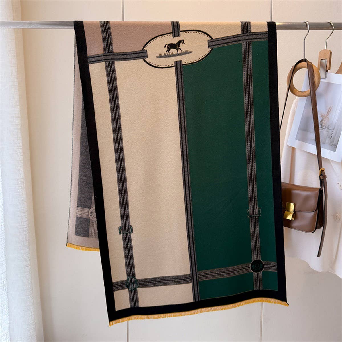 Colorblock Elegant Warm Faux Cashmere Scarf_Cwasc03452