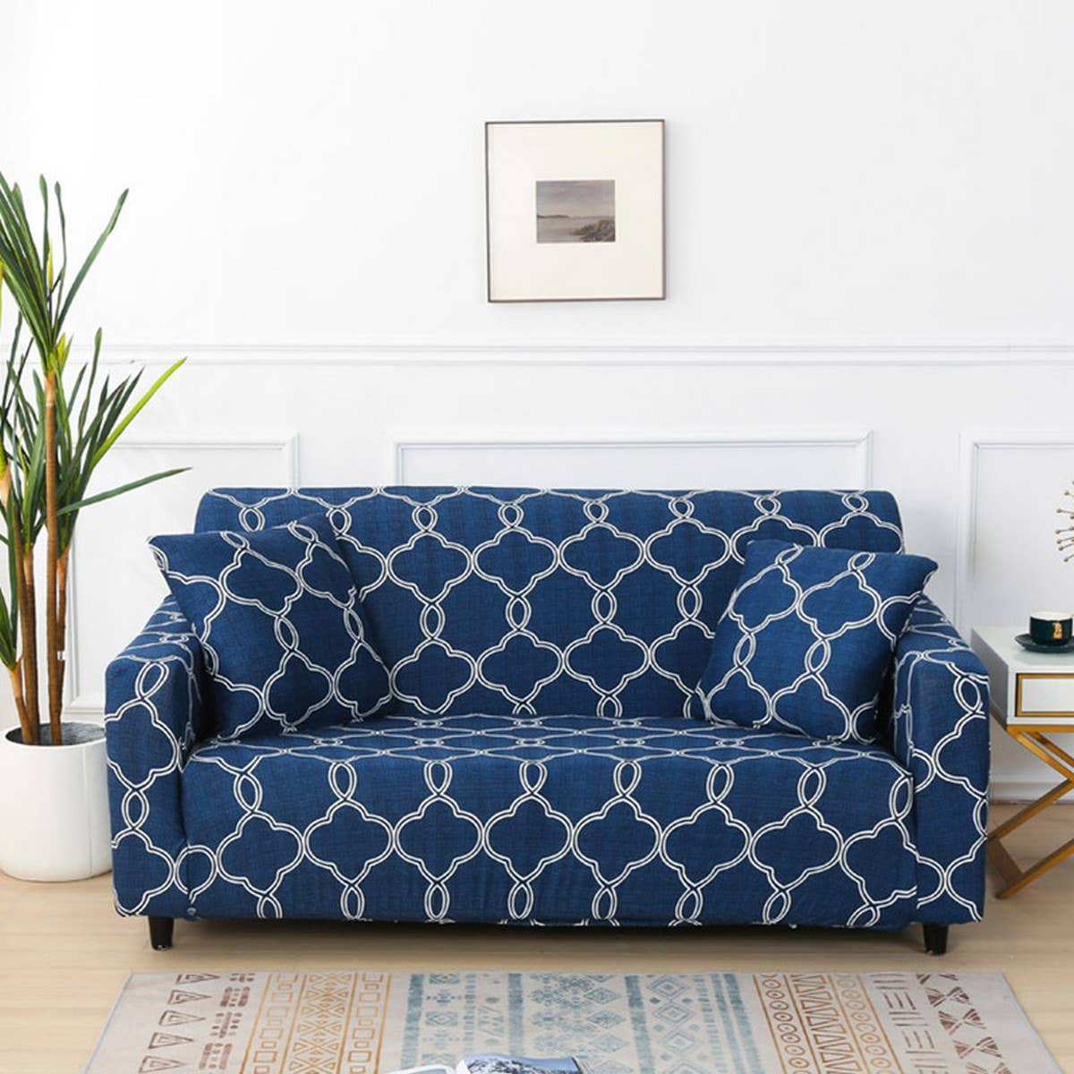 SOLID STRETCH SOFA COVER FULL WRAP 2 3 SEAT_CWMM8314