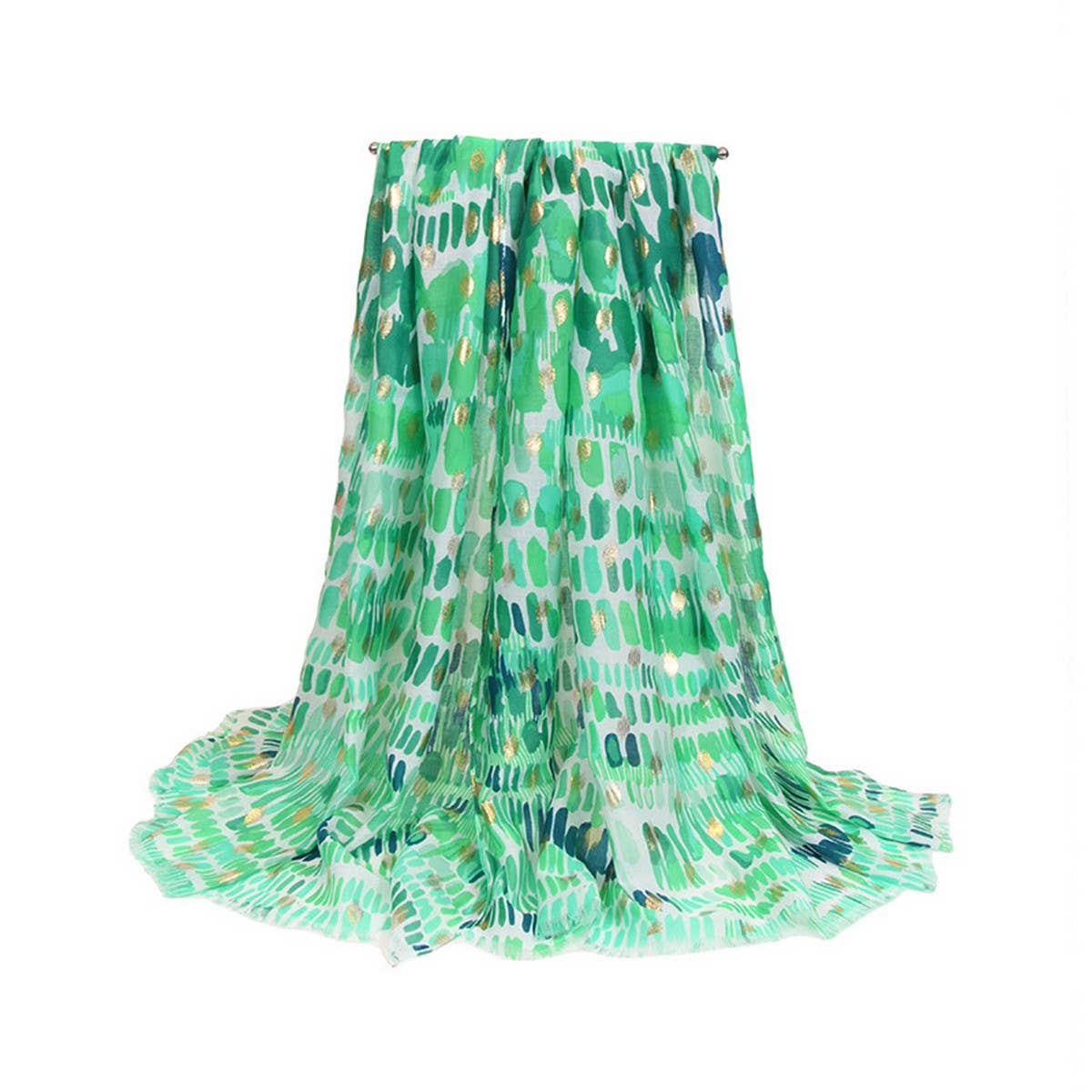 FLORAL PRINTED SATIN SCARF ELEGANT BEACH SHAWL_CWASC0683