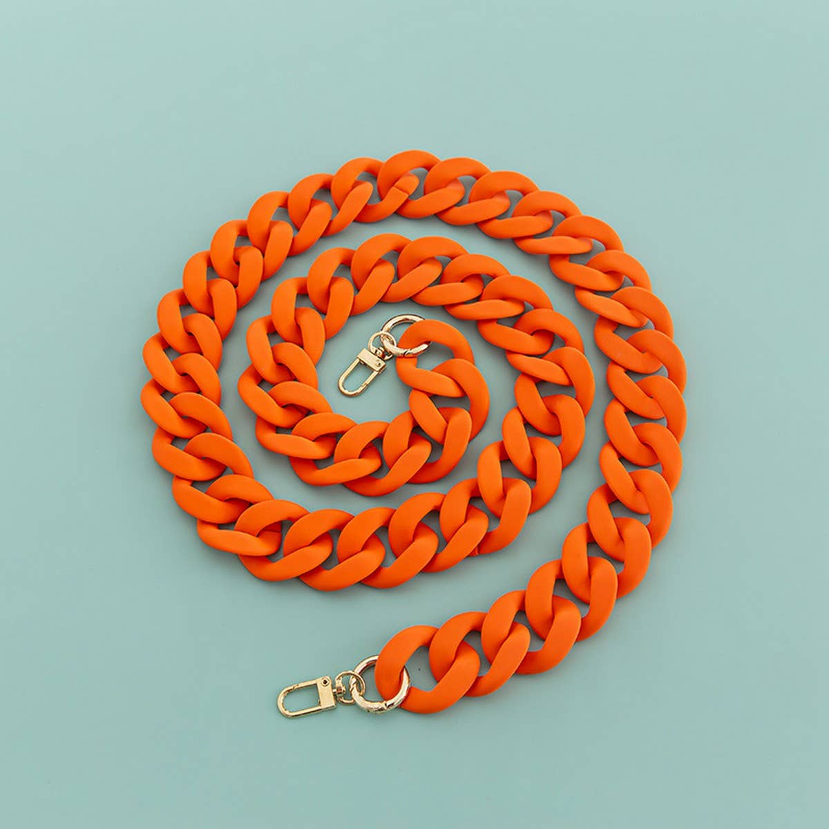 LARGE RESIN ACRYLIC BAG CHAIN WIDE STRAP_CWMM5065