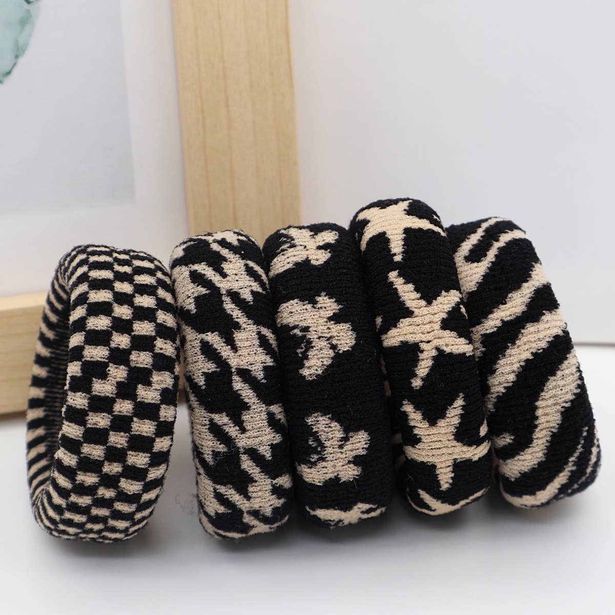 FASHION WIDENED HAIR TIES5PCS BOX_CWAHA0504