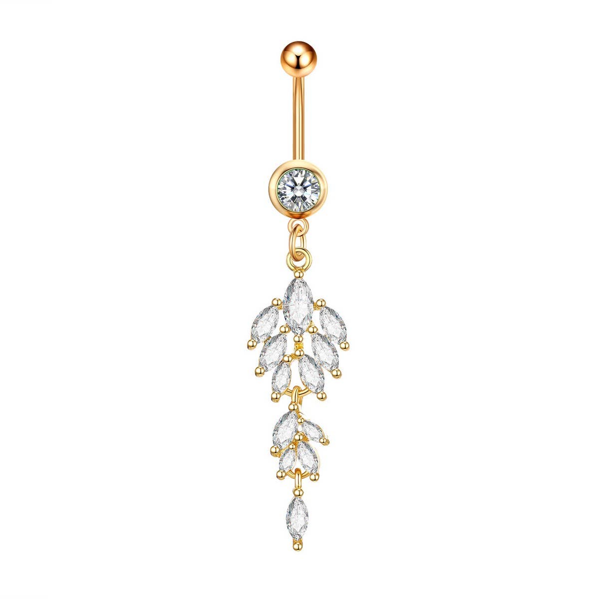 NEW CREATIVE CZ PENDANT BELLY RING PIERCING_CWMM9244