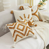 BOHO TUFTED EMBROIDERED PILLOW COVER FOR SOFA BED_CWMM7696