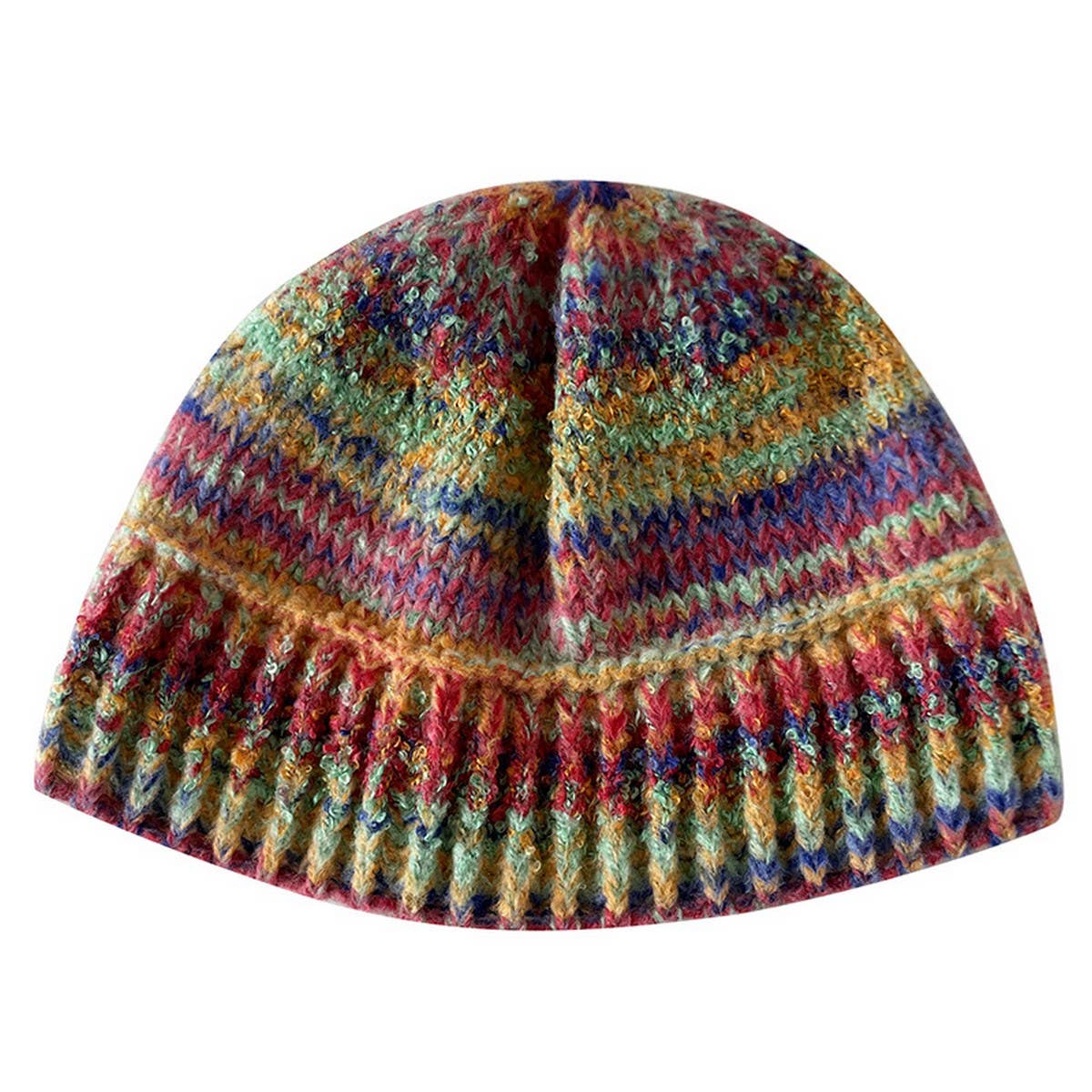 2 6 YEARS OLD KNITTED HAT MIXED COLOR BUCKET HAT_CWAH2048