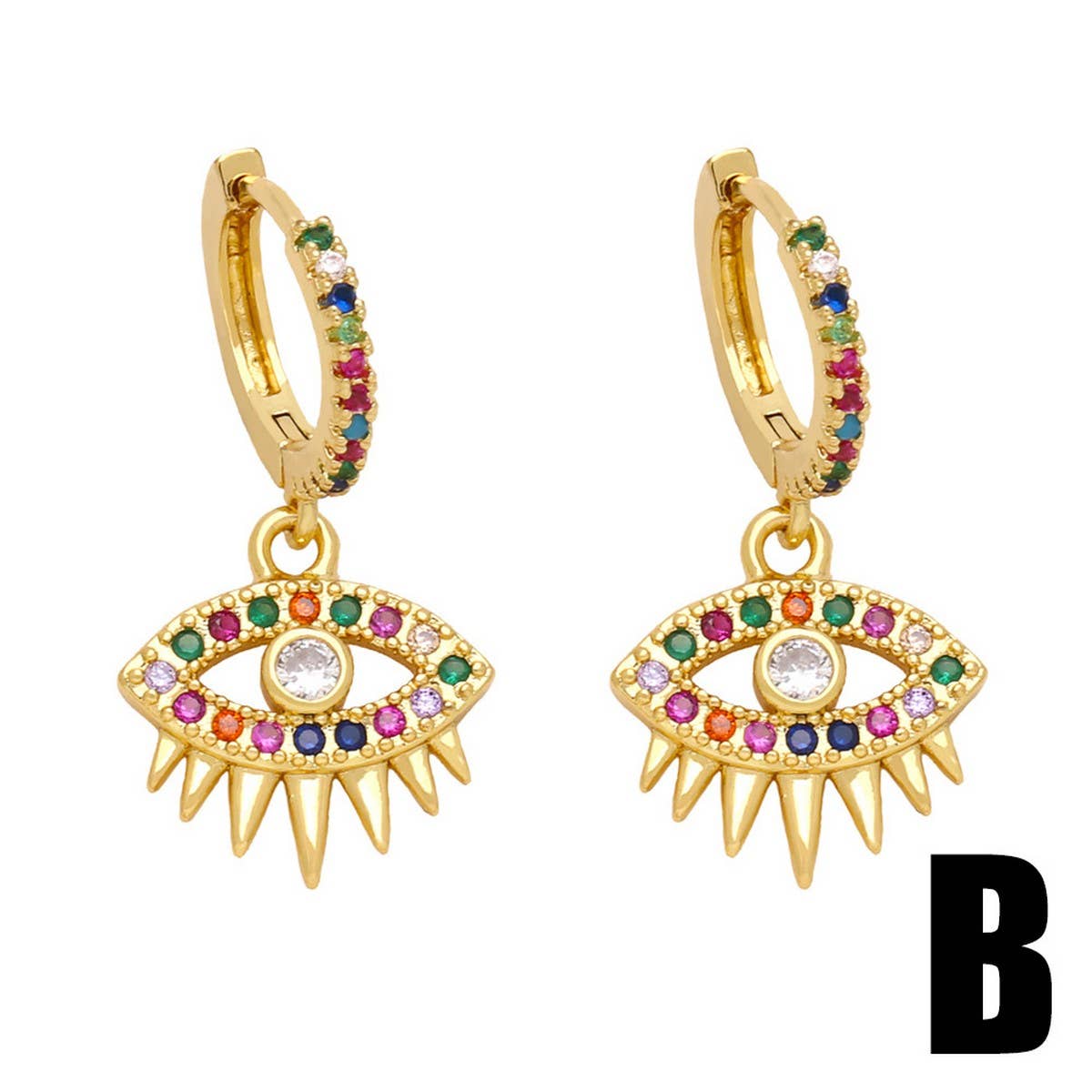 DEVILS EYE PENDANT EARRINGS_CWAJE0993