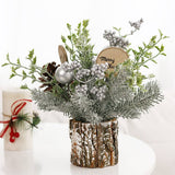 MINI CHRISTMAS TREE WITH RED BERRIES PINECONES_CWMM9895