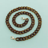 47 24ACRYLIC LEOPARD PRINT BAG CHAIN PHONE STRAP_CWMM5094