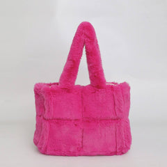 PLUSH FUR TOTE BAG WOMEN LARGE SHOULDER HANDBAG_CUAB00551