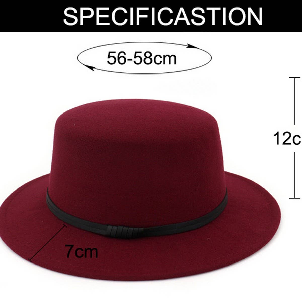 NEW STYLE FLAT TOP FLAT BRIM HAT JAZZ HAT_CWAH1781