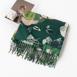 SOFT SCARF ELEGANT PRINT TASSEL WRAP FOR WOMEN_CWASC0918