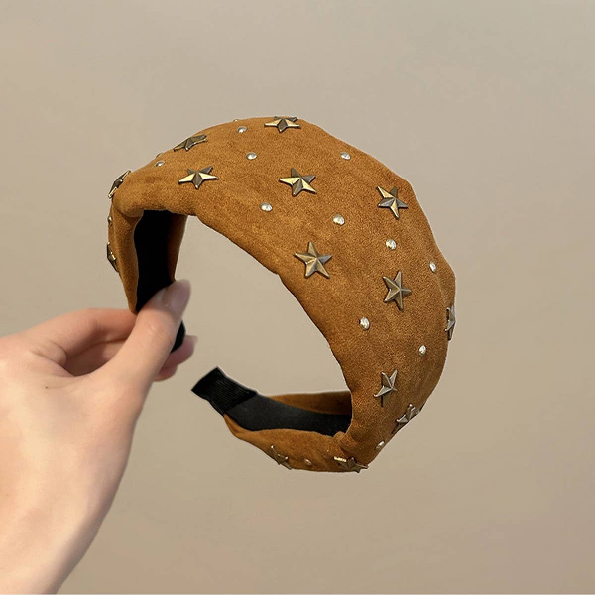 Studded Star Wide Headband Retro Cool_Cwaha08203