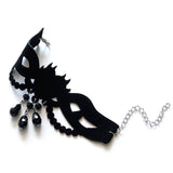 RETRO HALLOWEEN GOTHIC PUNK BLACK BRACELET_CWMM0150