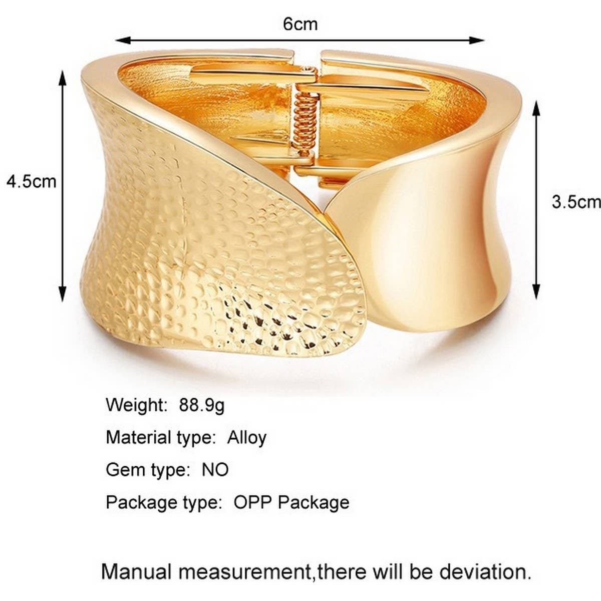 IRREGULAR HIGH END OPEN NICHE METAL BRACELET_CWMM3082