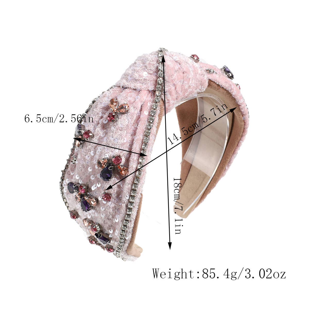 Vintage Rhinestone Flower Headband