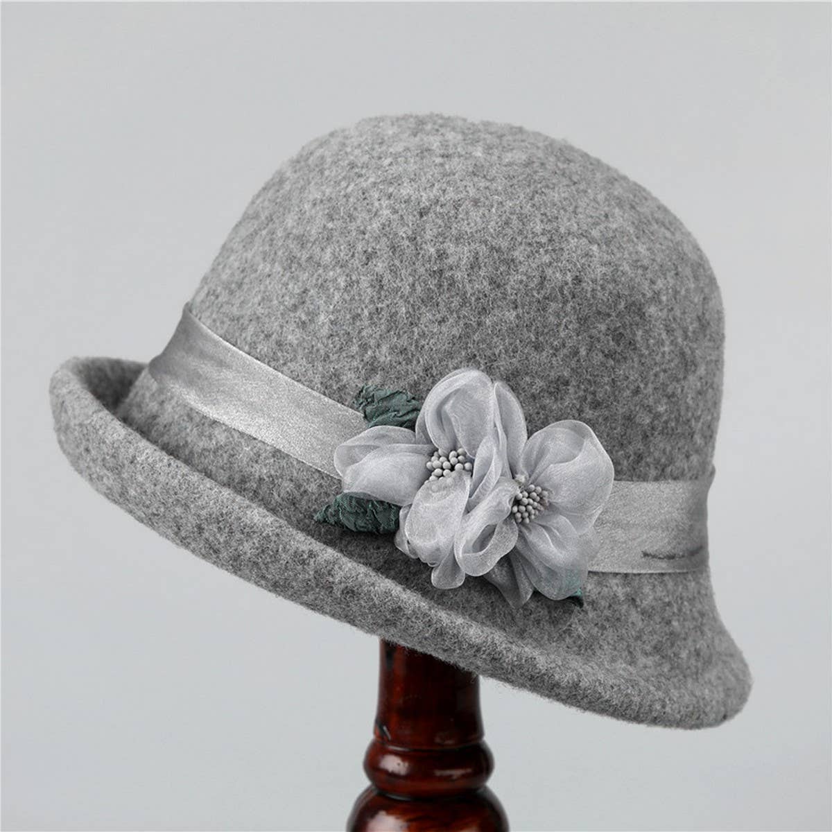 FRENCH RETRO CURLED BRIM FASHIONABLE BUCKET HAT_CWAH1787