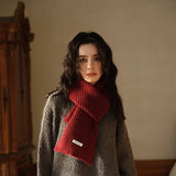 Wool Blend Knit Scarf Dual-Sided Winter Wrap_Cwasc2352